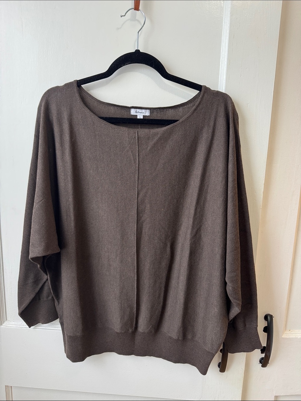 NWOT Reitmans Brown Scoop-Neck Dolman Sweater